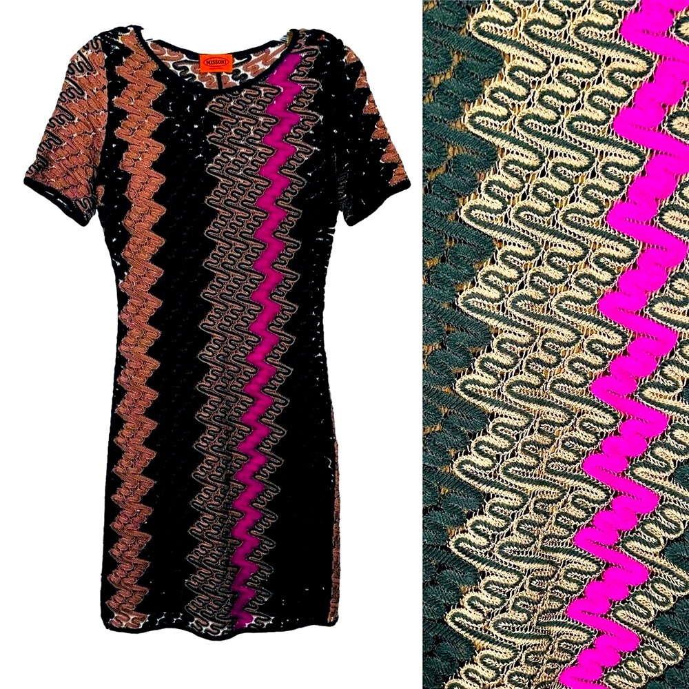 Vintage 🌟MISSONI🌟 AUTHENTIC 🌟 Midi Cap Sleeves Dress      SZ  IT 38 (US S)